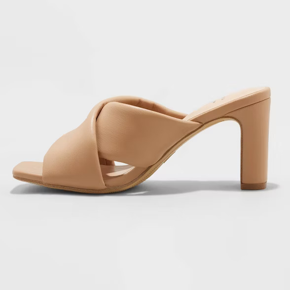 Women's Clementine Padded Crossband Heels - A New Day™ | Target