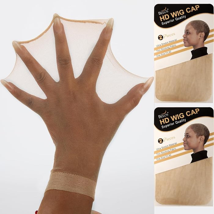 BEEOS Skinlike HD Wig Cap, 4 Pieces Invisible and Sheer Breathable Ultra-thin Stretchy Stocking C... | Amazon (US)