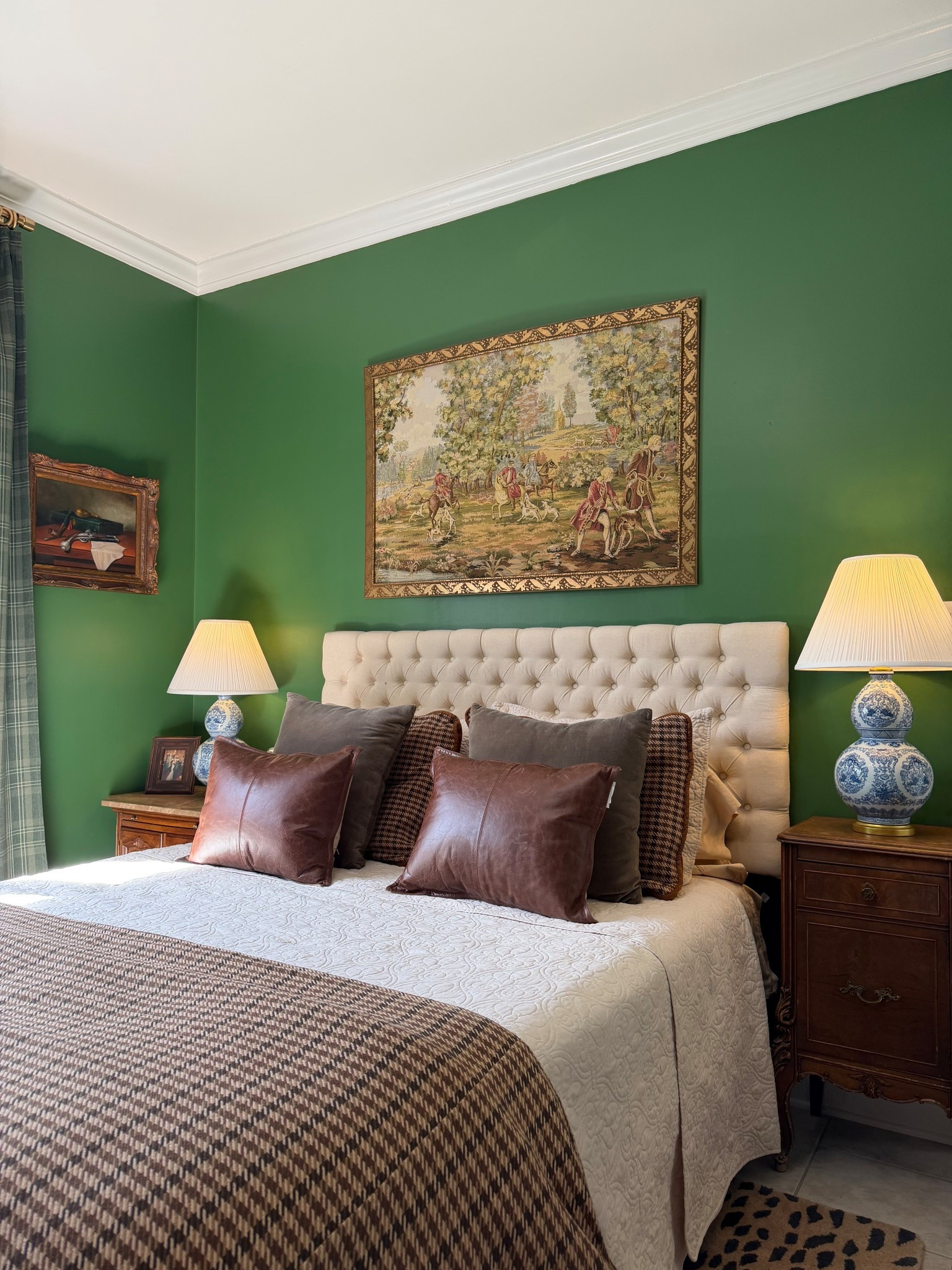 Our Ralph Lauren inspired guest room is finally coming together 🤍

These blue and white gourd lamps were the missing piece for this space. I’ve always loved the classic Ralph Lauren look rich colors, traditional patterns, and timeless pieces layered together.
After a small DIY to elevate these lamps, they feel perfectly at home in this room. 

Shop my guest room.  

#LTKHome
