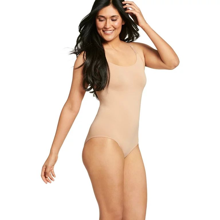 Jockey Essentials Women's Slimming Brief Bodysuit, Seamfree Shapewear, All Over Smoothing, Sizes ... | Walmart (US)