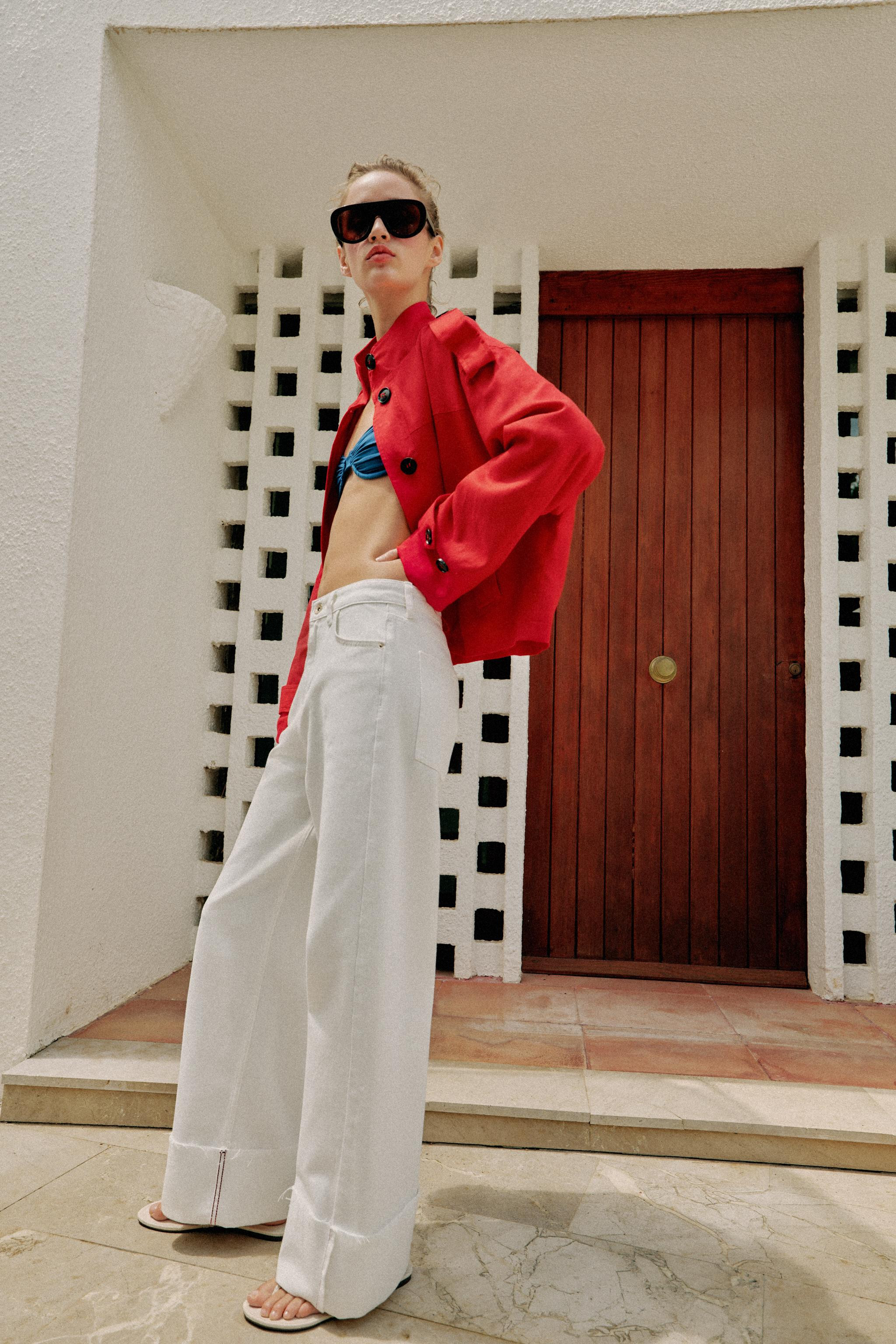 Z1975 MID-RISE BARREL JEANS WITH CUFF | Zara US