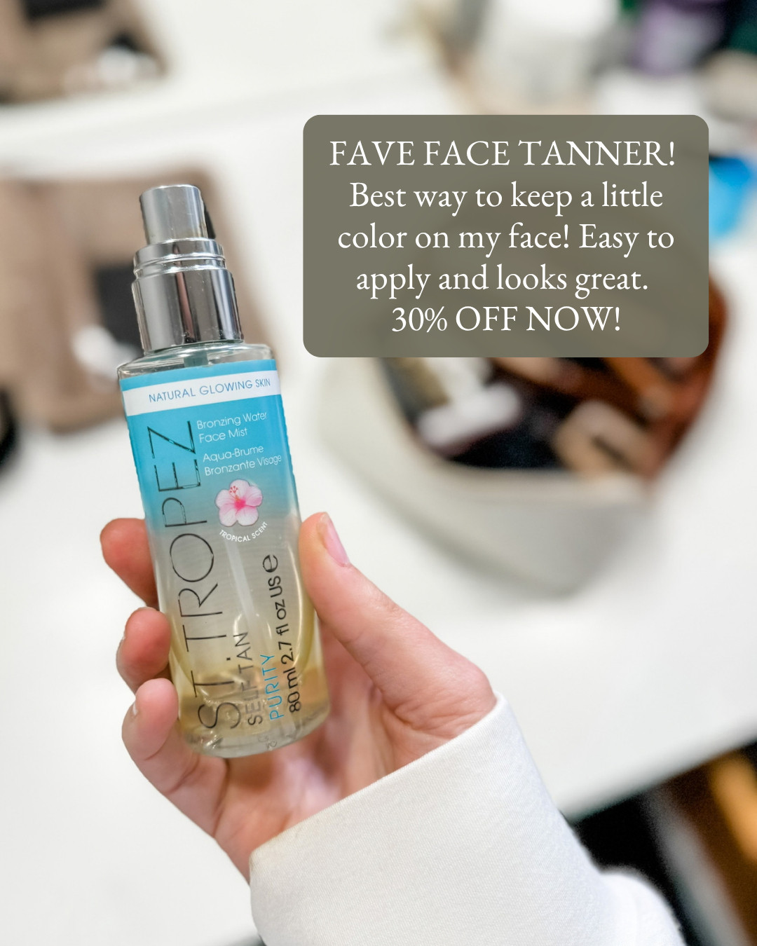 My fave face tanner is 30% off now for the Amazon Early Prime Deals! The best way to keep a little color on my face. So easy to apply, never streaky and looks so natural. 

 #amazonprimedeals #earlyprimedeals #primeday #amazondeals #sttropez #selftanner #facetanner #tanningwater #sunlesstan #glowingskin #skincare #beautyfinds #amazonbeauty #salealert #founditonamazon #LTKSaleAlert