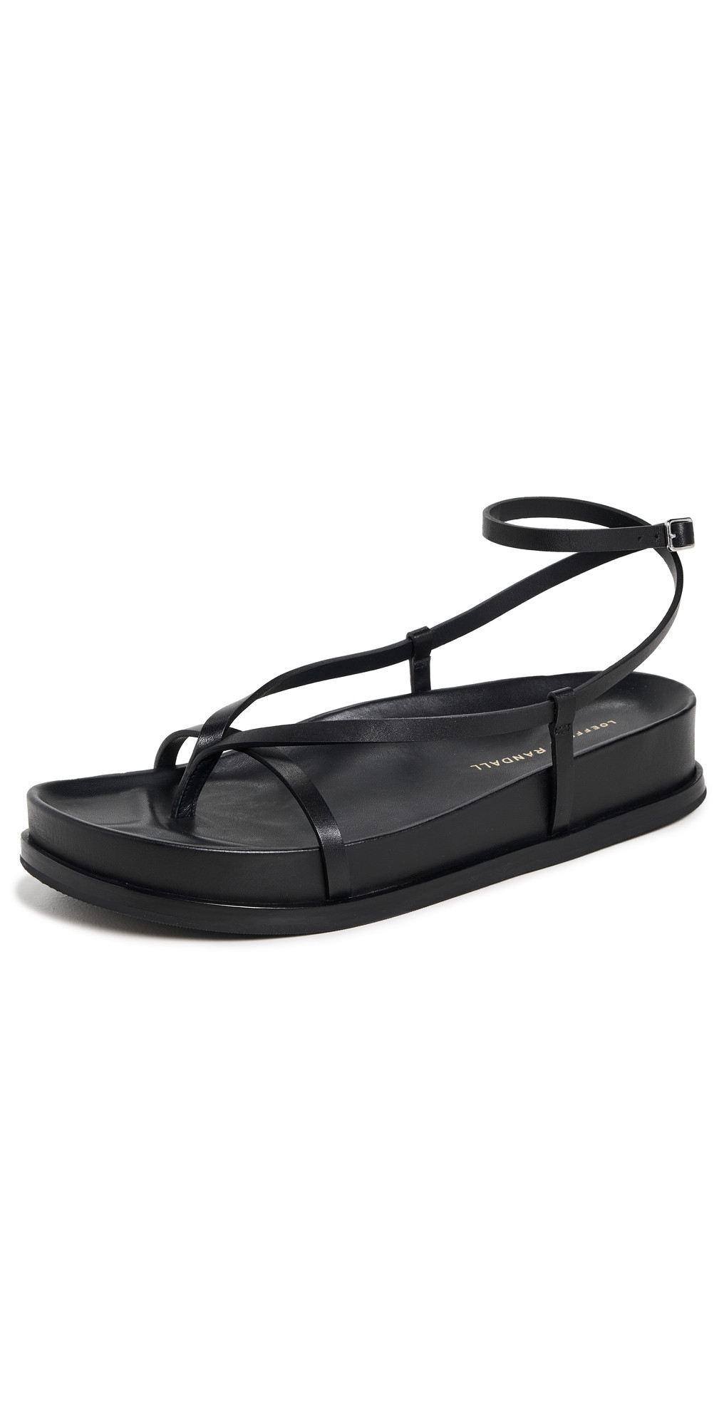 Loeffler Randall Ankle Wrap Footbed Sandals Black 7.5 | Shopbop