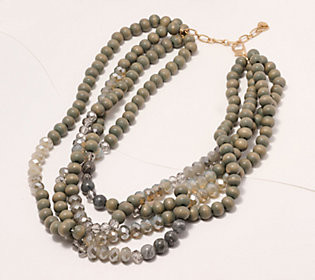 Susan Graver Mixed Media Multi-Strand Necklace | QVC