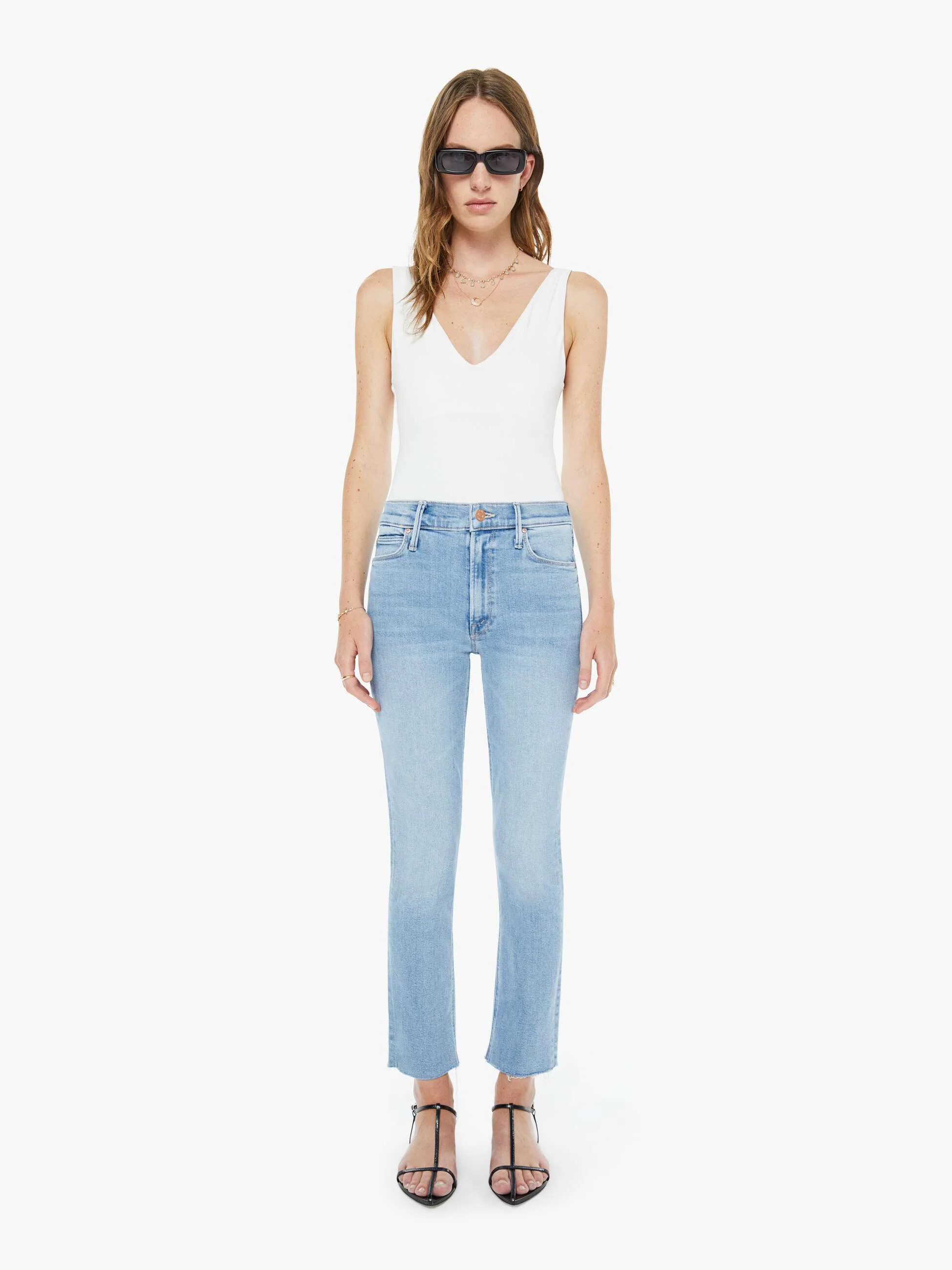 THE MID RISE DAZZLER ANKLE WE THE ANIMALS | Mother Denim