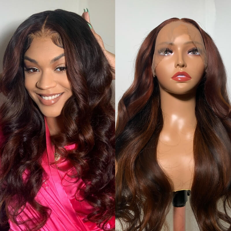 UNice 13x4 Lace Front Expensive Brunette Bombshell Blowout Body Wave Wig | UNice