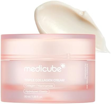 medicube Triple Collagen Cream - Hydrating & Firming Moisturizer with Hyaluronic Acid, Premium El... | Amazon (US)