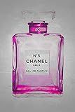 Buyartforless Chanel No. 5 in Chic Pink Giclee by Kelissa Semple 24x16 Graphic Art on Canvas | Amazon (US)