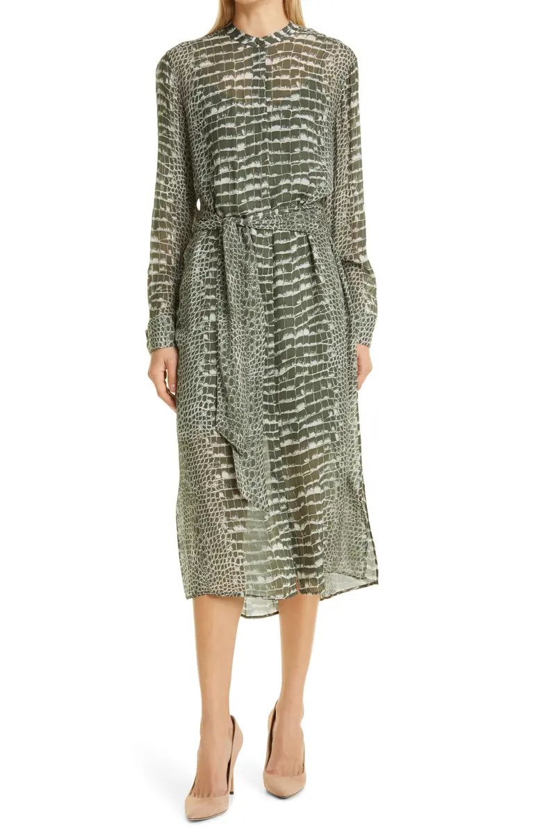 Destory Crocodile Print Long Sleeve Dress | Nordstrom