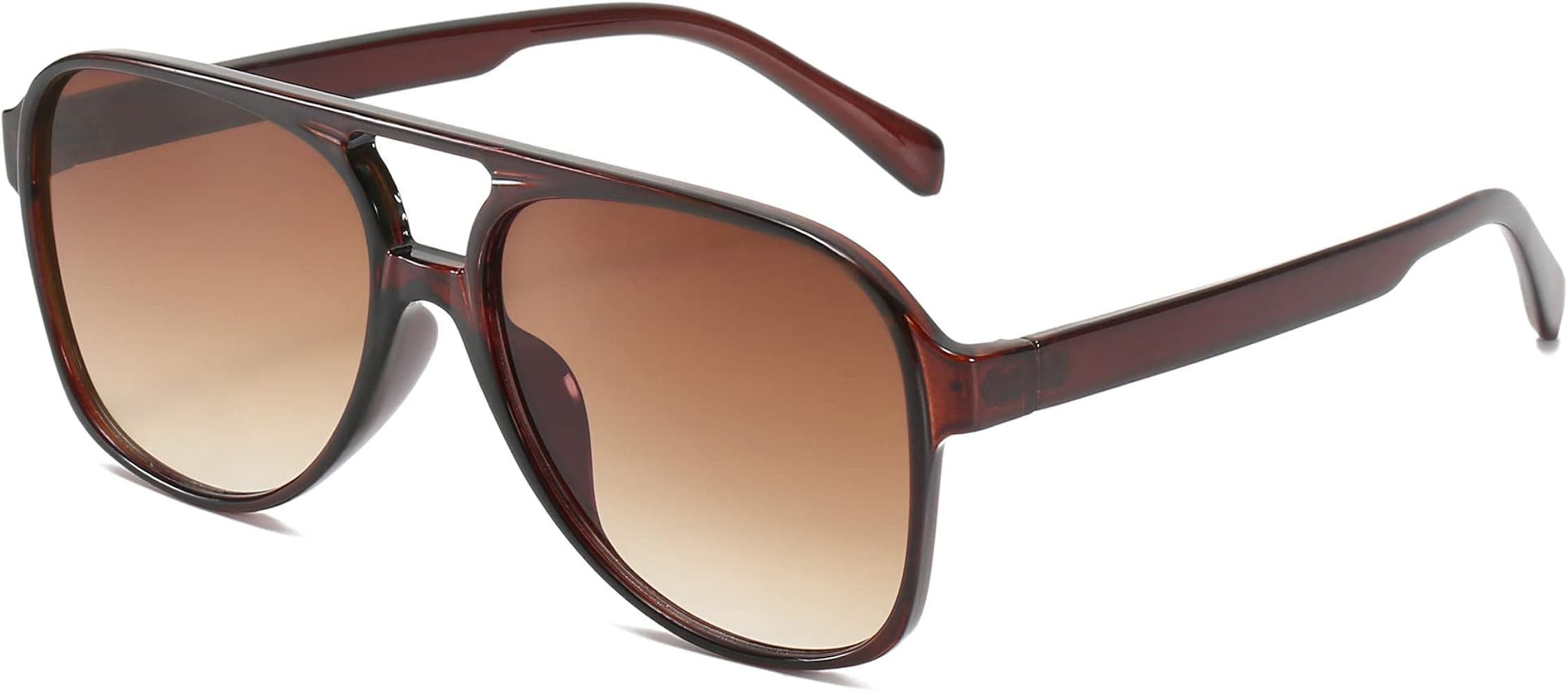 BUTABY Vintage Aviator Sunglasses for Women Men Retro 70s Glasses Classic Large Squared Frame UV4... | Amazon (US)