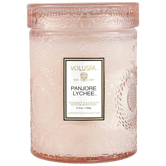 VOLUSPA Panjore Lychee Glass Jar Candle 5.5 oz/ 156 g | Amazon (US)