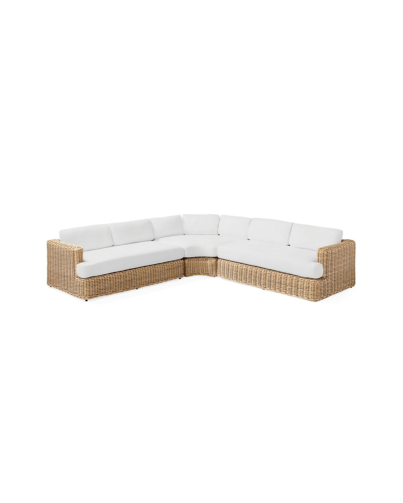 Del Mar Curved Corner Sectional - Natural | Serena and Lily