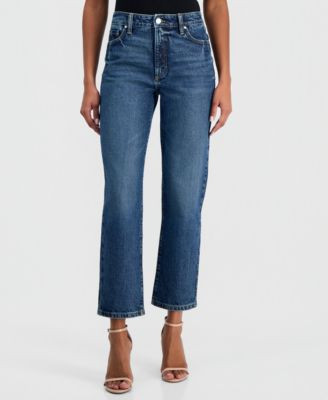 Women's High-Rise Straight Ankle Jeans | Macy's