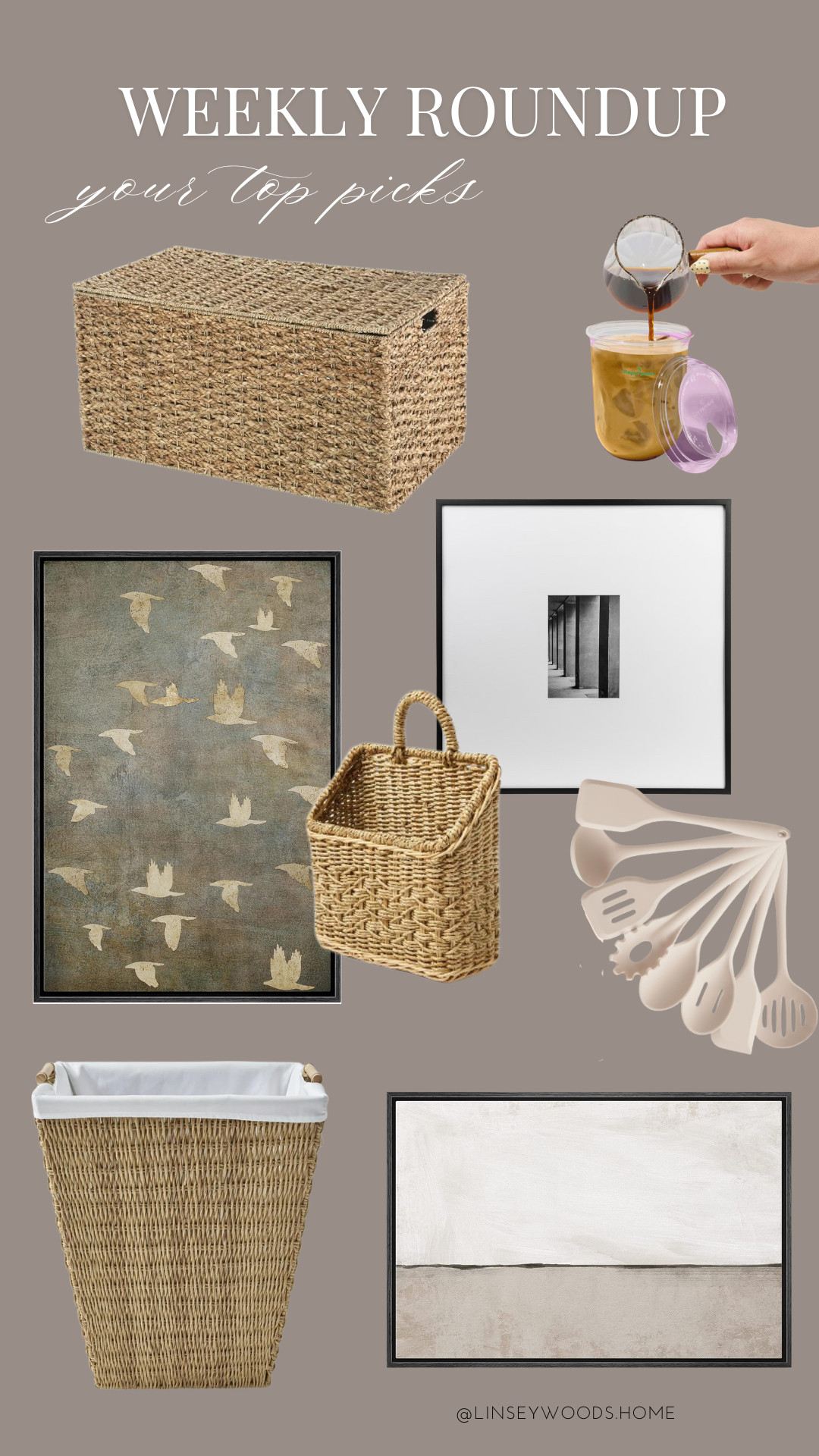 Follower favorites from this past week! Lots of home decor including my Pottery Barn look-for-less art from amazon, Walmart hamper, storage bin and matted frames, and the cutest Target disposable coffee cups!  

 #LTKHome