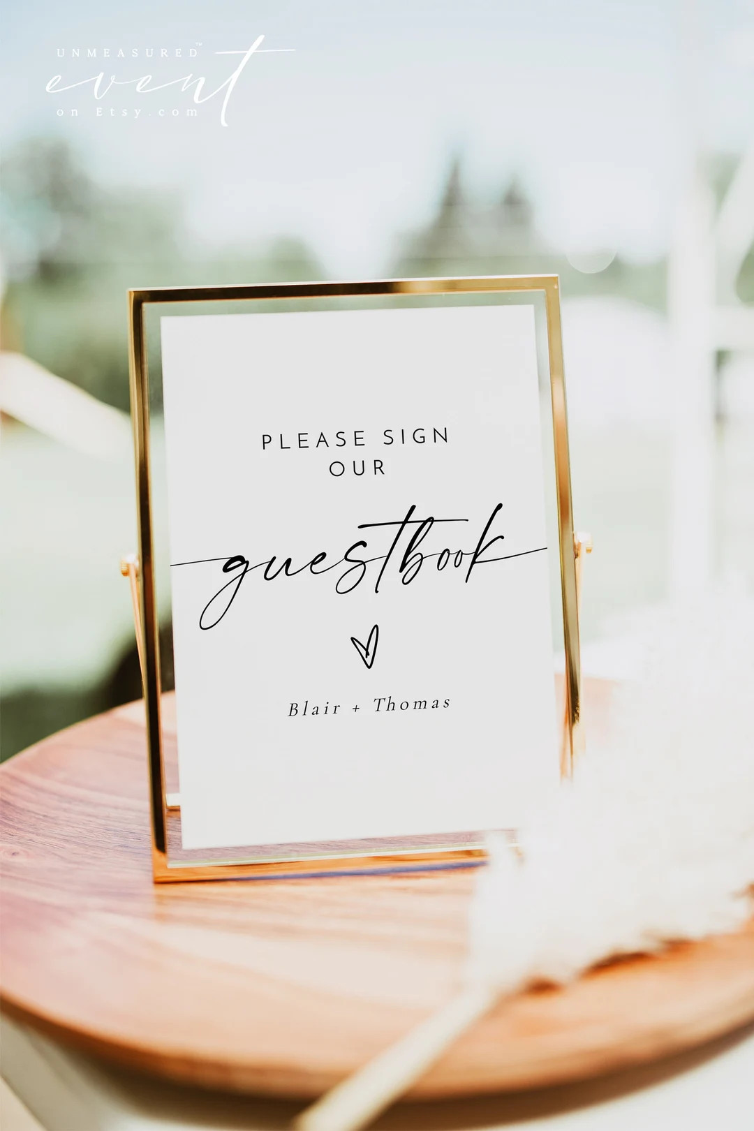 BLAIR Wedding Guest Book Sign, Please Sign Our Guestbook Sign Printable, Modern Guest Book Sign, ... | Etsy (US)