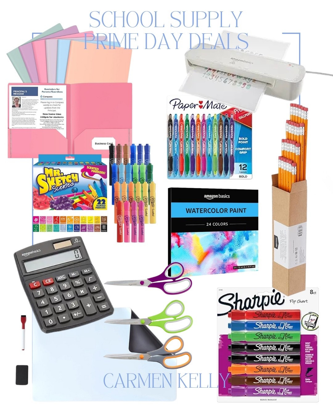Laminator pencils markers watercolor paint calculator scissors highlighters pens notebooks file folders Mr. Sketch magnetic dry erase board Paper Mate
School Supplies Amazon

#LTKSaleAlert #LTKKids #LTKFamily