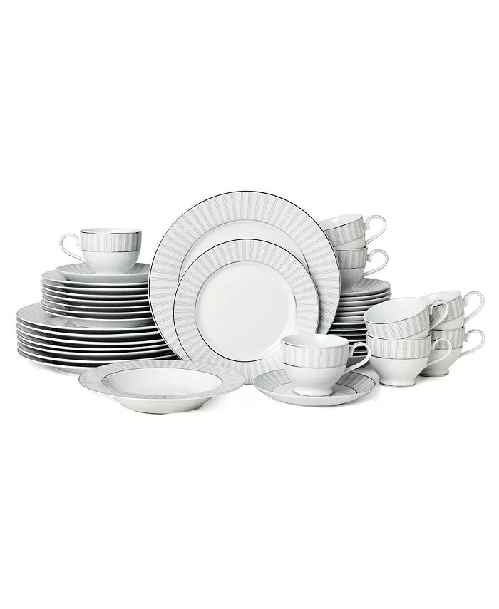 Adrian Grey 40-Pc. Dinnerware Set, Service for 8 | Macys (US)