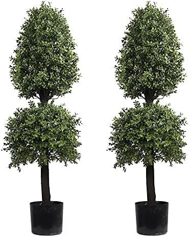 4' Boxwood Guihua Ball Shape Artificial Topiary Tree Home Office Decor, Outdoor and Indoor Style in  | Amazon (US)