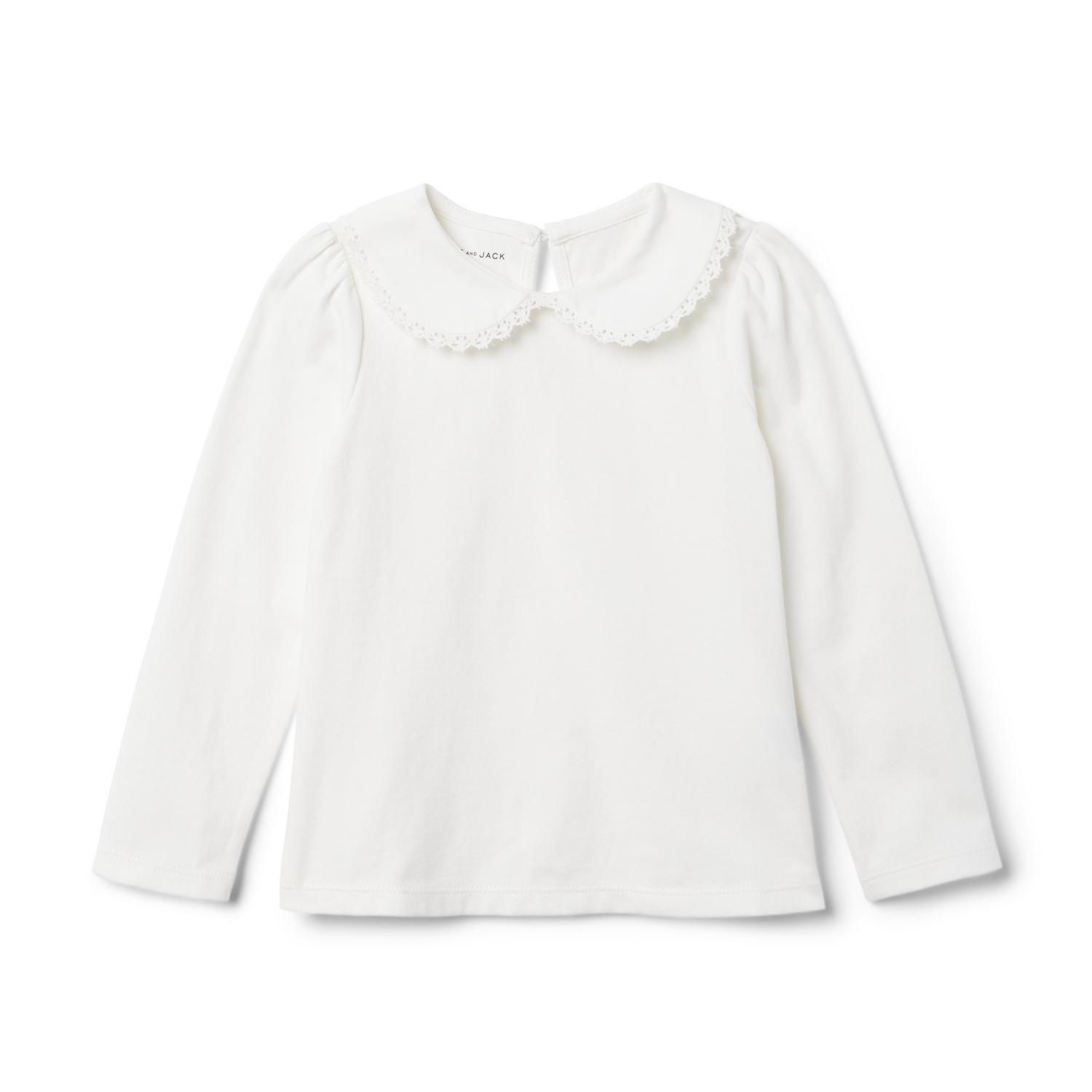 Lace Trim Collar Jersey Top | Janie and Jack