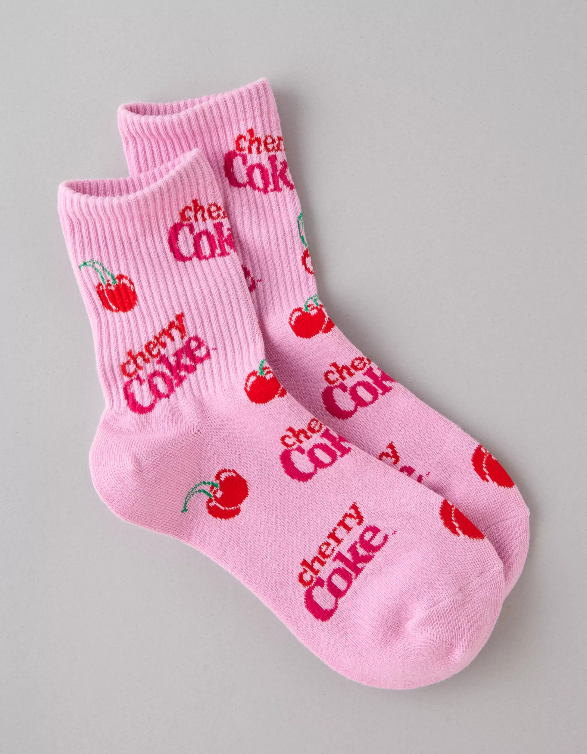 AE Cherry Coke '90s Crew Socks | American Eagle Outfitters (US & CA)