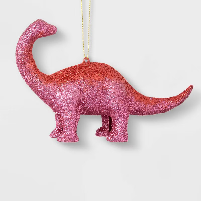 Glitter Brontosaurus Christmas Tree Ornament Red - Wondershop™ | Target