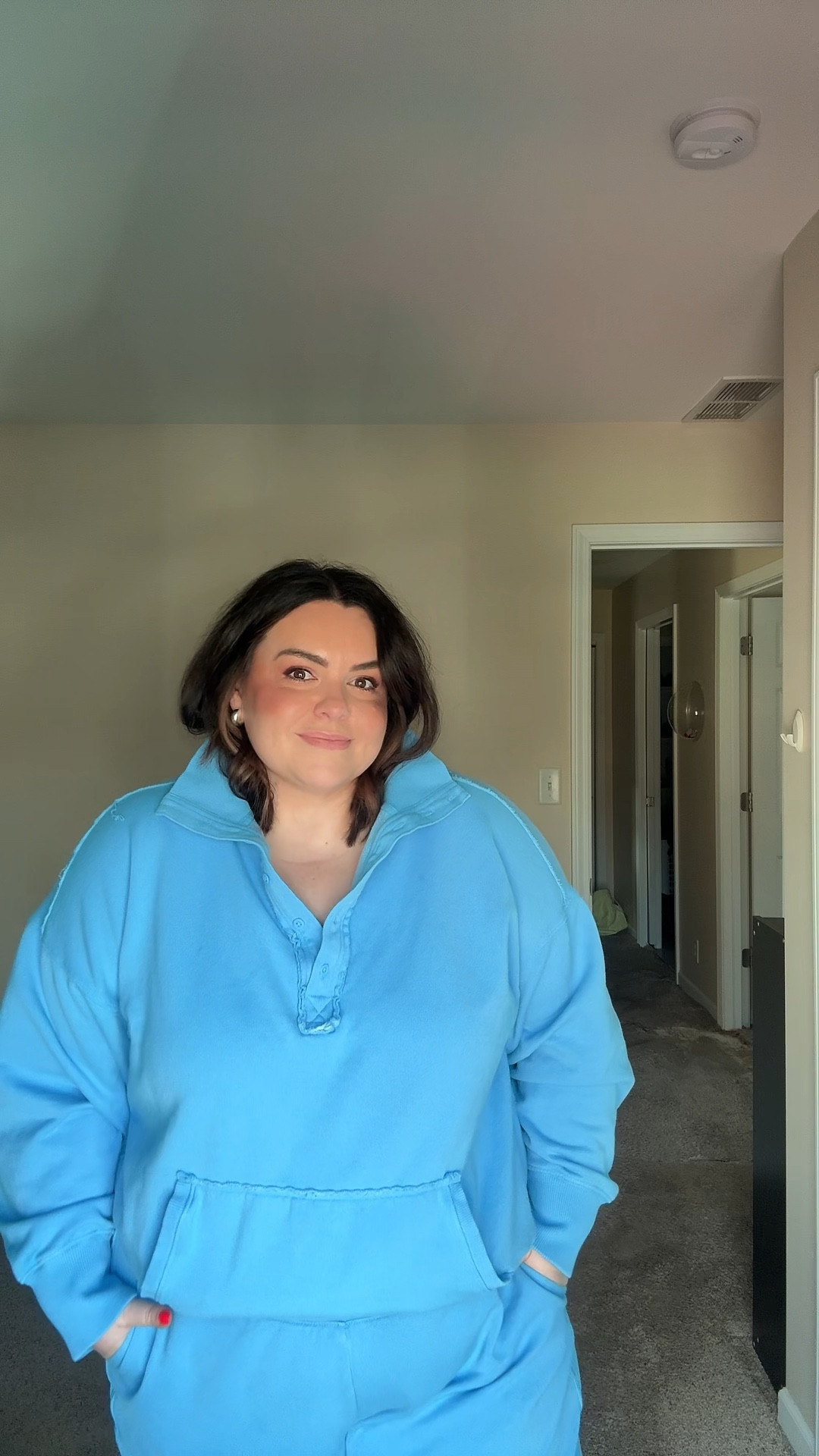 Haven’t taken this set off since I took it out of the package. 

Washing it, just to put it right back in again. 

Might be one of my favorite sweat sets I’ve ever owned. Though I wish I would have sized down because it runs very large. 

#LTKootd #LTKMidsize #LTKPlusSize