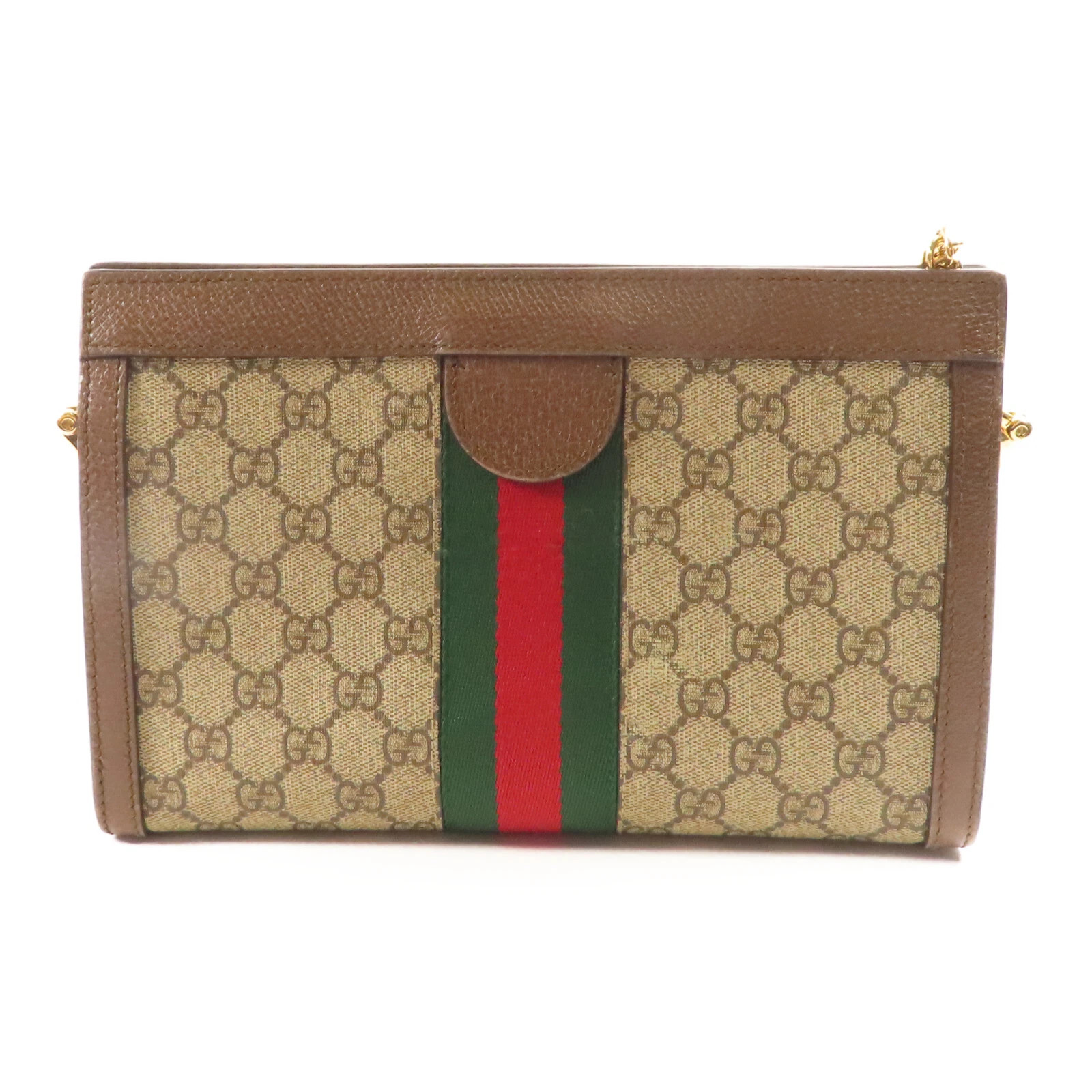 GUCCI GHW GG Supreme Ophidie Chain Shoulder Bag 503877 Coated Canvas Brown | eBay US