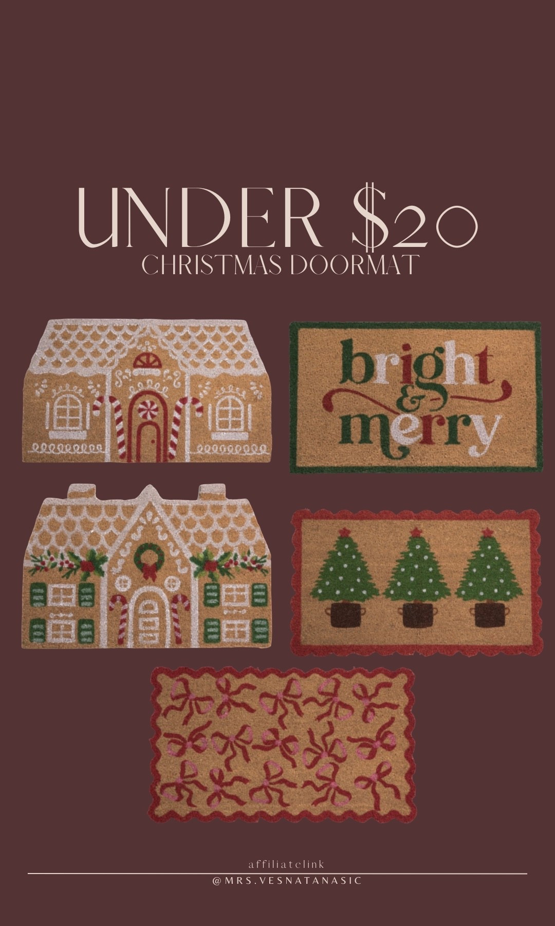 Christmas doormats under $20! 

#LTKHoliday #LTKFindsUnder50 #LTKSeasonal