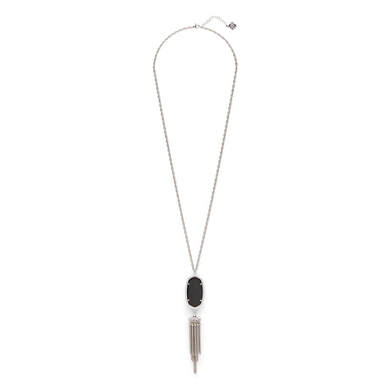 Rayne Silver Necklace in Black by Kendra Scott - Rocksbox | Rocksbox