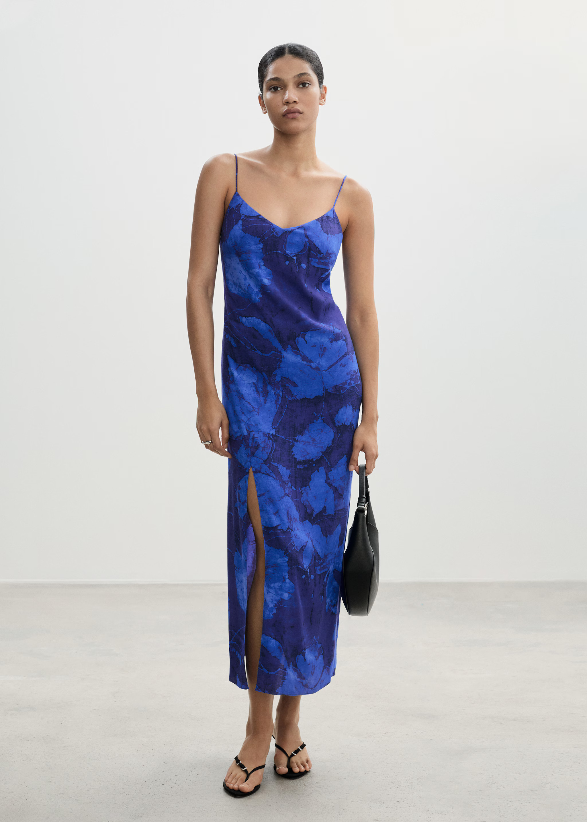 Printed strap dress - Woman | MANGO USA | MANGO (US)