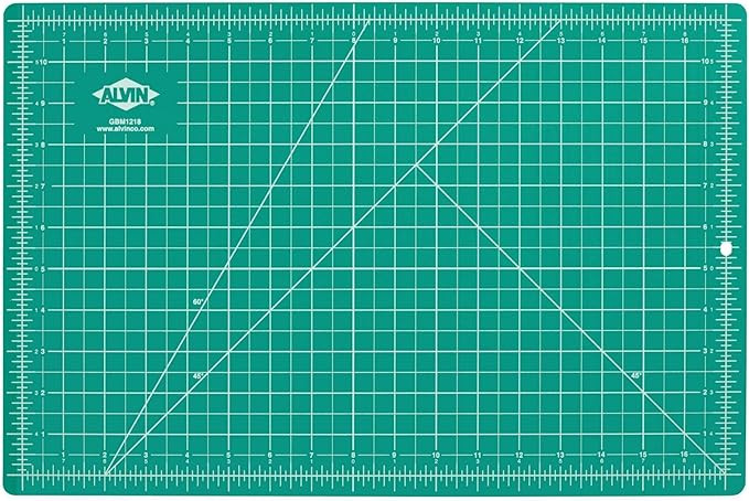 ALVIN GBM Self-Healing Cutting Mat 12 x 18 inch | Double-Sided Green/Black | 5-Layer Gridded Surf... | Amazon (US)
