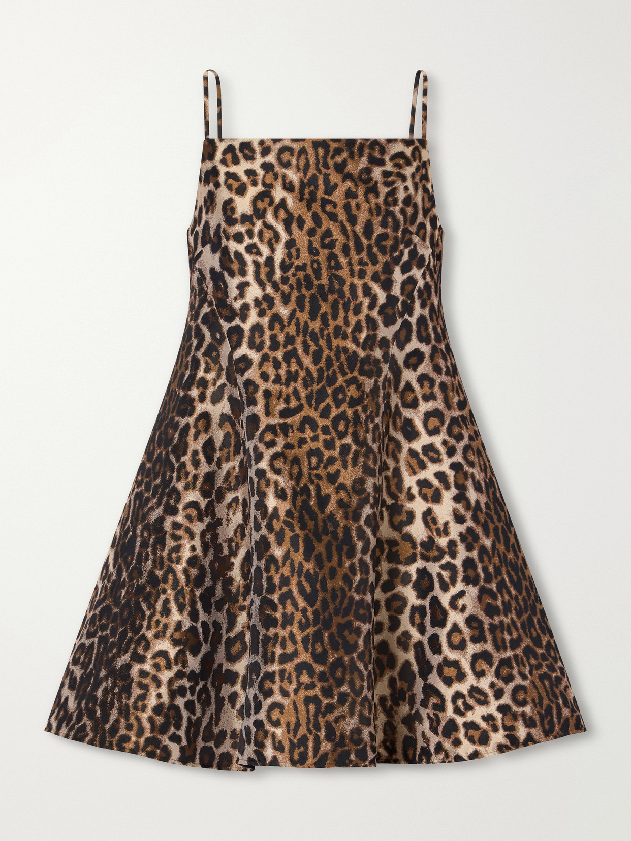 Givenchy - Leopard-jacquard Silk-satin Mini Dress - Leopard print | NET-A-PORTER (UK & EU)