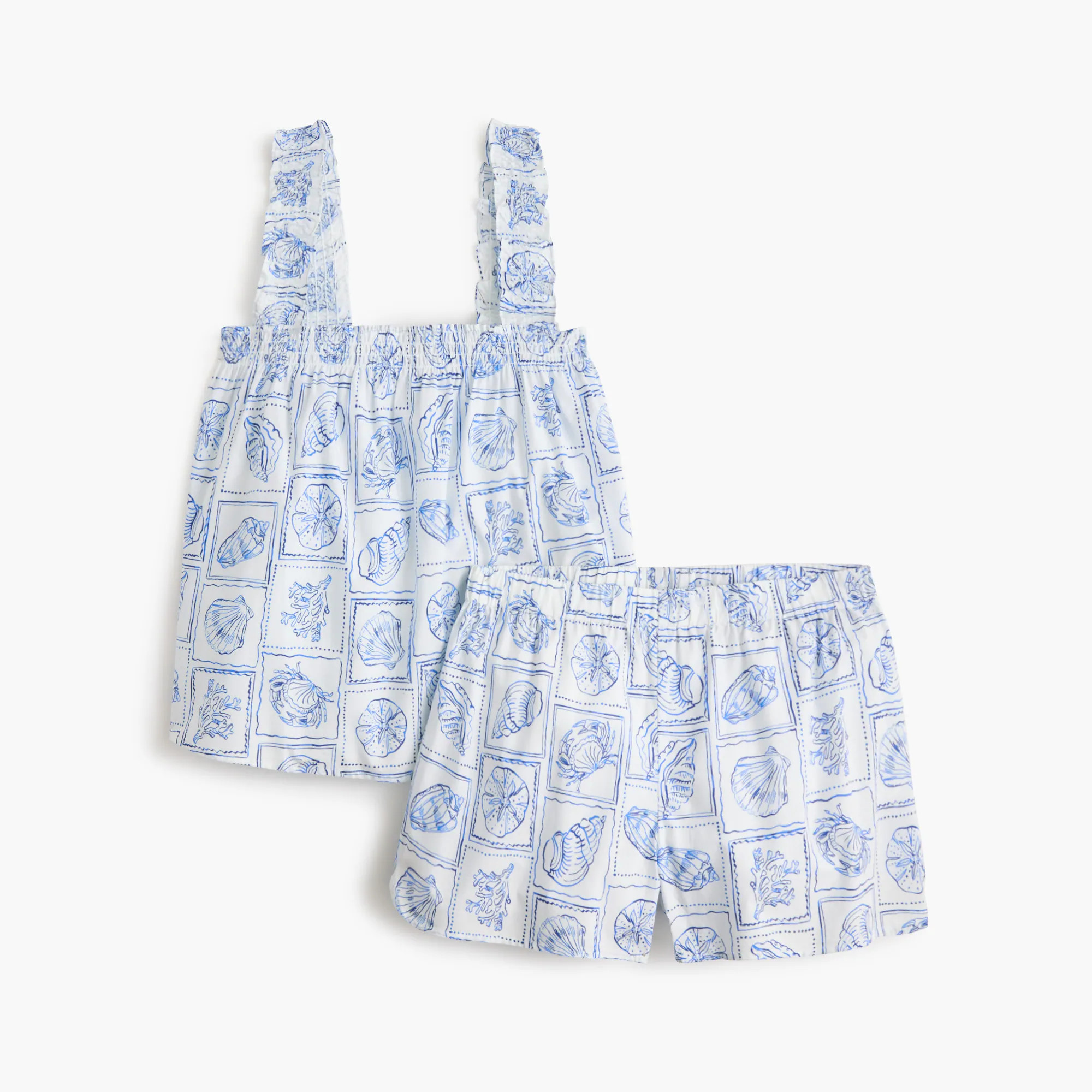 Smocked tank top and short pajama set | J.Crew Factory