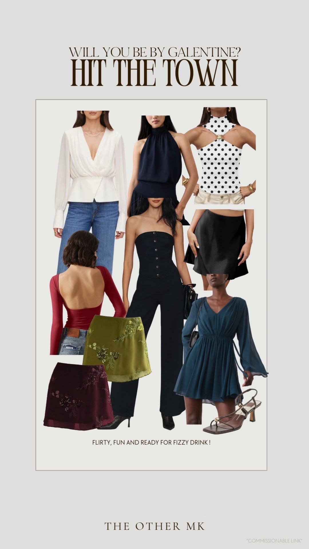 Flirty look, fun fashion, polka dots, jumpsuit, trending, sheer blouse, girls night out, galentine’s, date night, happy hour look, mini skirt, midsize fashion, affordable fashion 

#LTKSeasonal #LTKootd #LTKMidsize