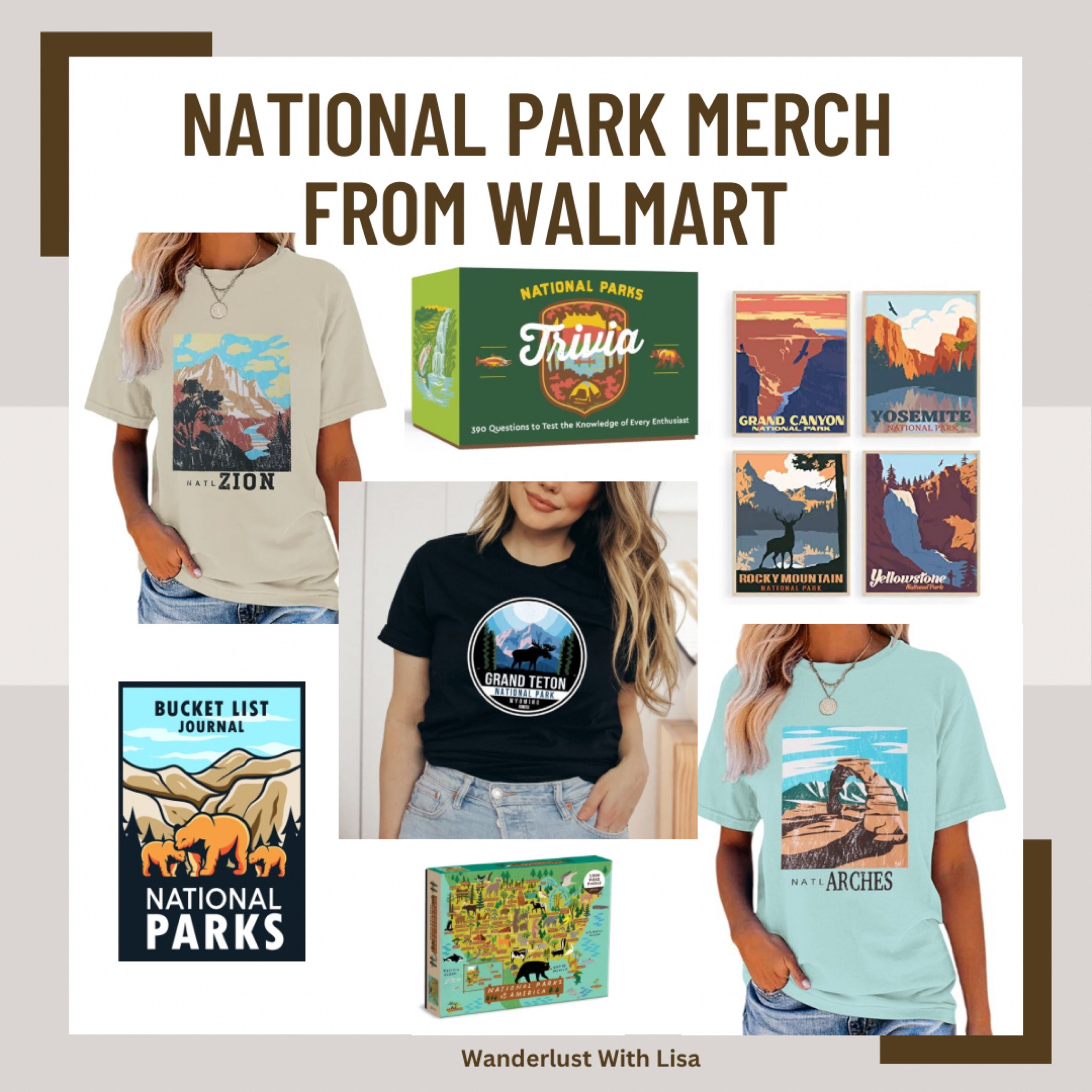 National Park merch from Walmart - perfect gift for nature lovers! 

Walmart finds, hiking, gift guide for outdoor lovers, national park T-shirts, arches national park, Yellowstone national park, national park trivia 

#LTKunder50 #LTKGiftGuide #LTKtravel