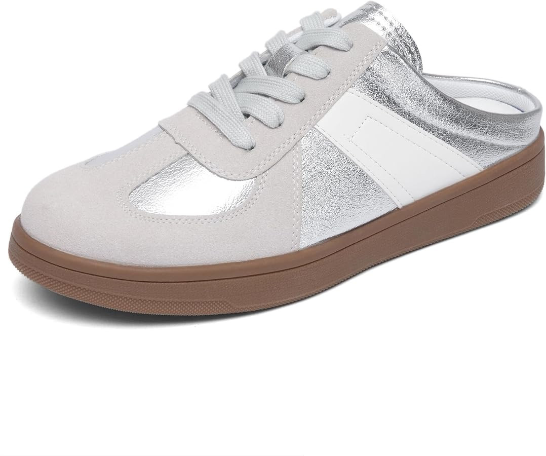 NEWBELLA Women's No Heel Sneakers Mule Shoes Vintage Suede Slip On Casual Low-top Flat Shoes Comf... | Amazon (US)