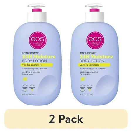(2 pack) eos Shea Better 24H Moisture Body Lotion, Vanilla Cashmere, for Dry Skin, 16 fl oz | Walmart (US)