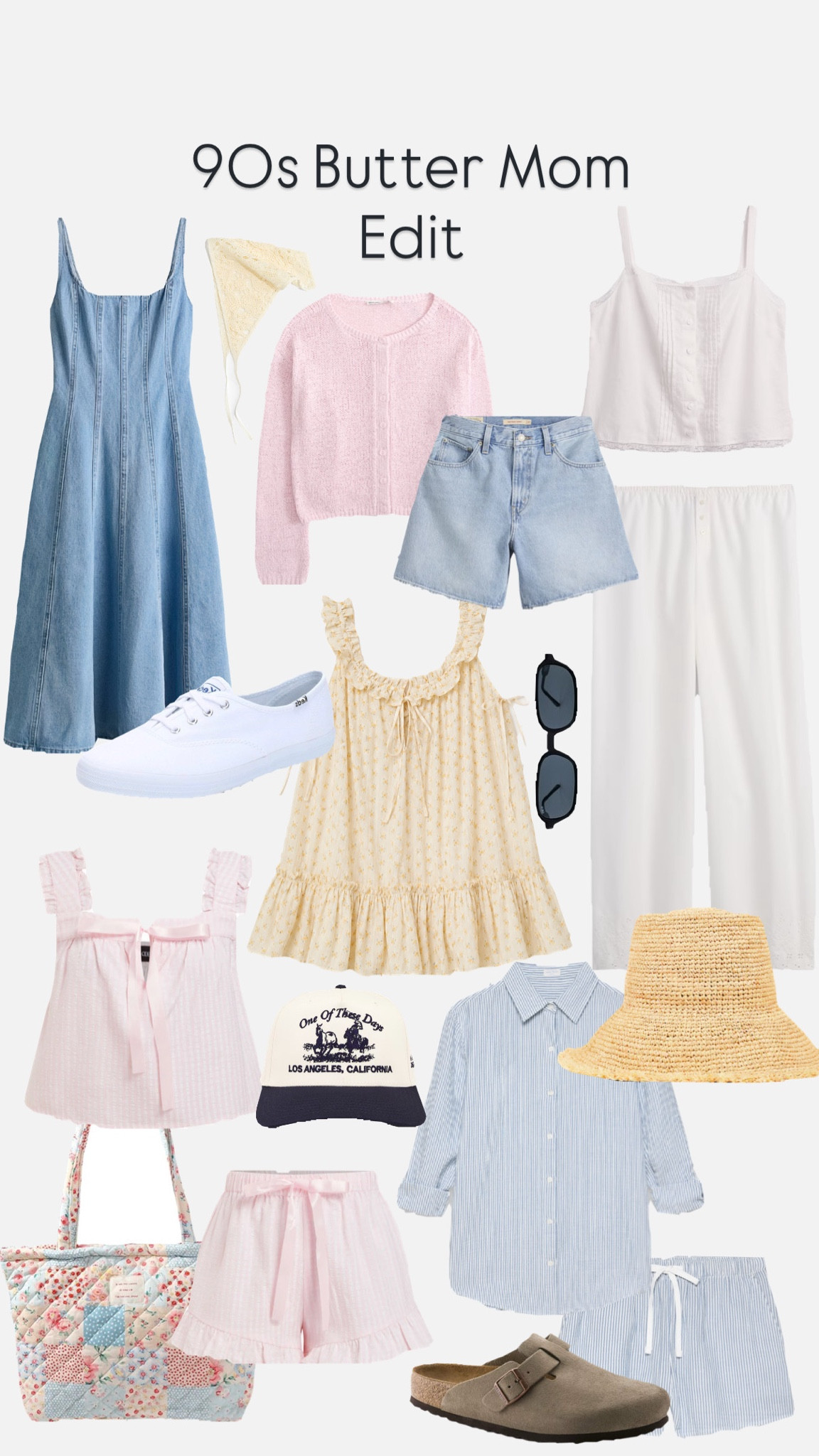 Soft neutrals, clean lines, and that effortless 90s butter mom energy 🤍 Think creamy basics, relaxed denim, easy layers, and elevated everyday staples that make getting dressed feel chic and simple. This curated shopping list is full of buttery knits, classic tanks, straight leg denim, oversized button downs, minimal sandals, and timeless accessories for the ultimate 90s-inspired mom wardrobe. Easy outfit formulas, quiet luxury vibes, capsule wardrobe staples, and the kind of pieces you’ll wear on repeat. Shop the full 90s butter mom edit in my curated shopping list. #90sstyle #buttermomaesthetic #capsulewardrobe #neutralstyle #minimalstyle #quietluxury #momstyle #everydayoutfits #classicstyle