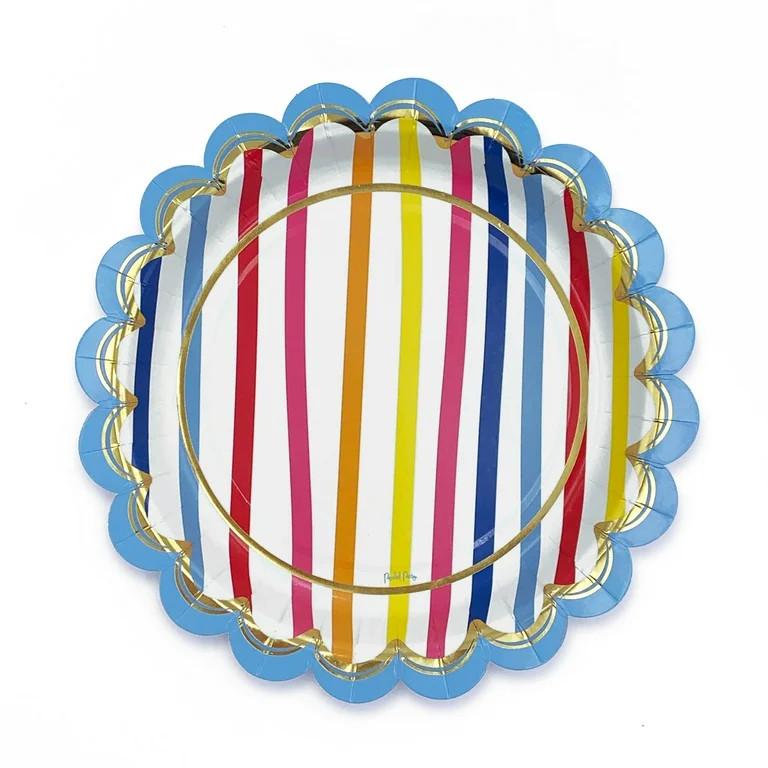 Packed Party 'Seeing Stripes' 9" Round Paper Dinner Plates 10 Ct. - Walmart.com | Walmart (US)
