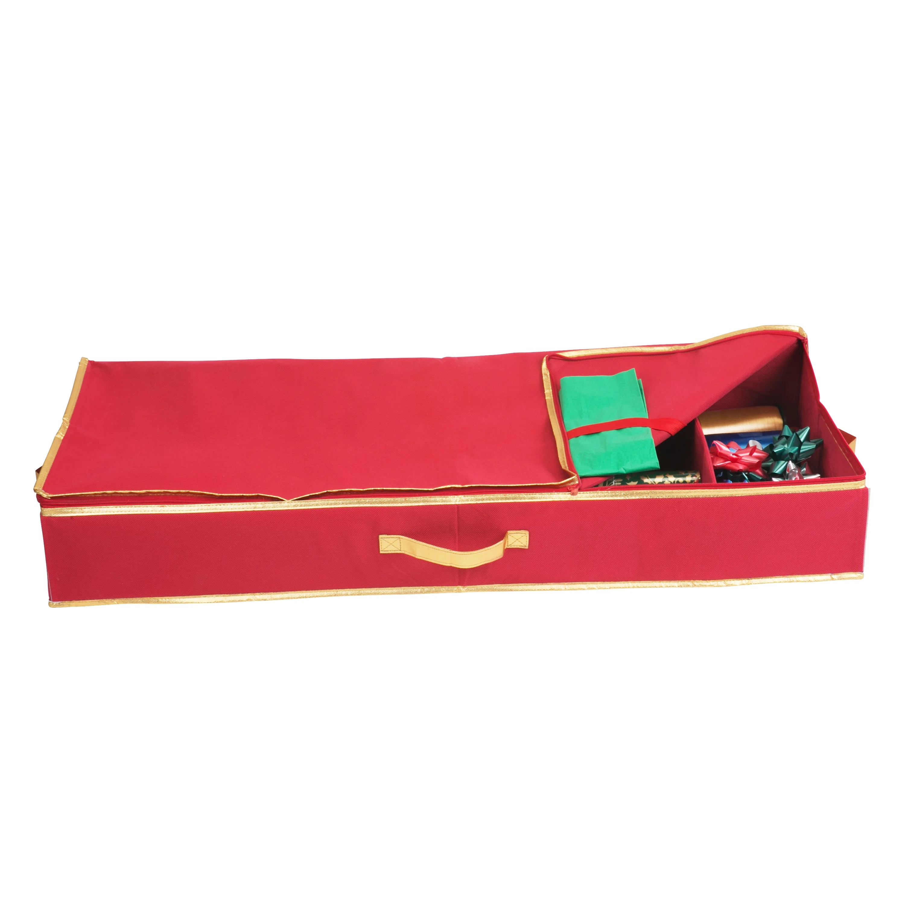 Simplify Christmas Holiday Gift Wrap Box - Organizer, Red - Walmart.com | Walmart (US)