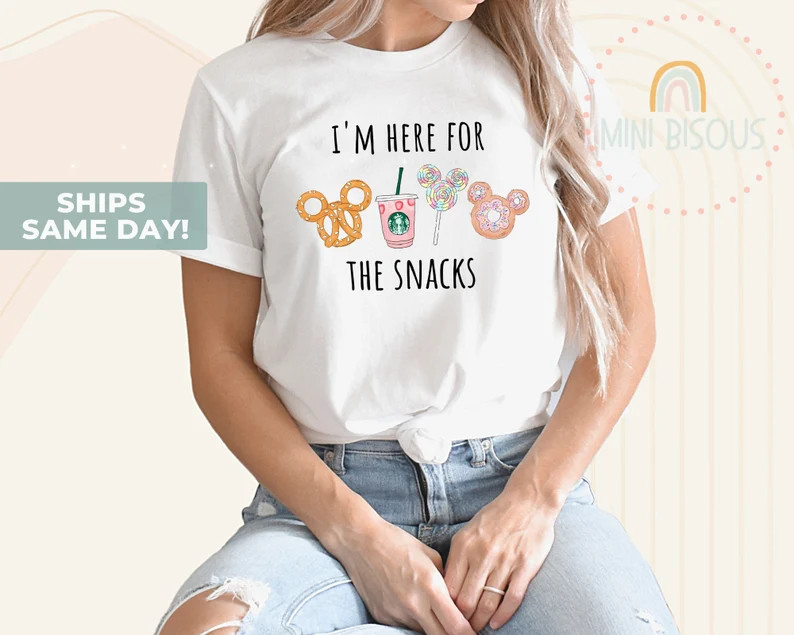 Im Here for the Snacks Shirt Mouse Park Shirts Mouse Women | Etsy | Etsy (US)