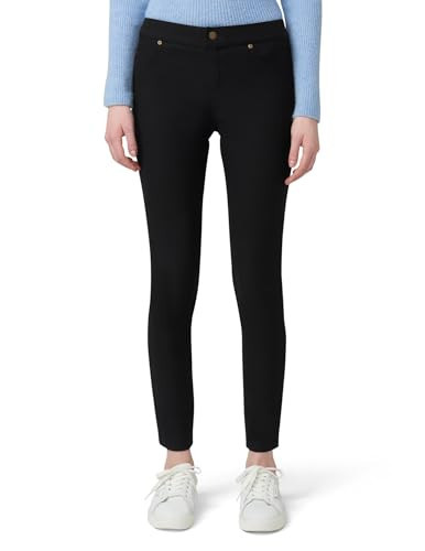 HUE Women's Ultra Soft Fleece Lined Denim Leggings, Black, Small | Amazon (US)