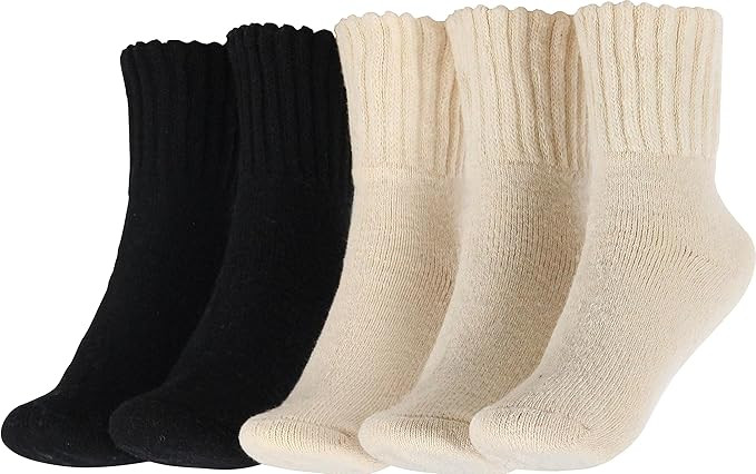 BenSorts Women's Winter Boots Socks Thick Warm Cozy Crew Socks Solid Color Gifts | Amazon (US)