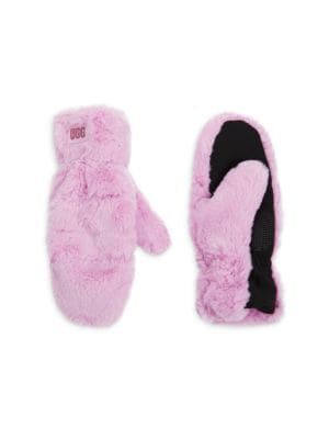 UGG Quilted Faux Fur Mittens on SALE | Saks OFF 5TH | Saks Fifth Avenue OFF 5TH