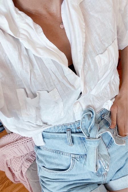 Short sleeve linen top 
Linked similar ones 


#LTKstyletip #LTKsummer #LTKtravel