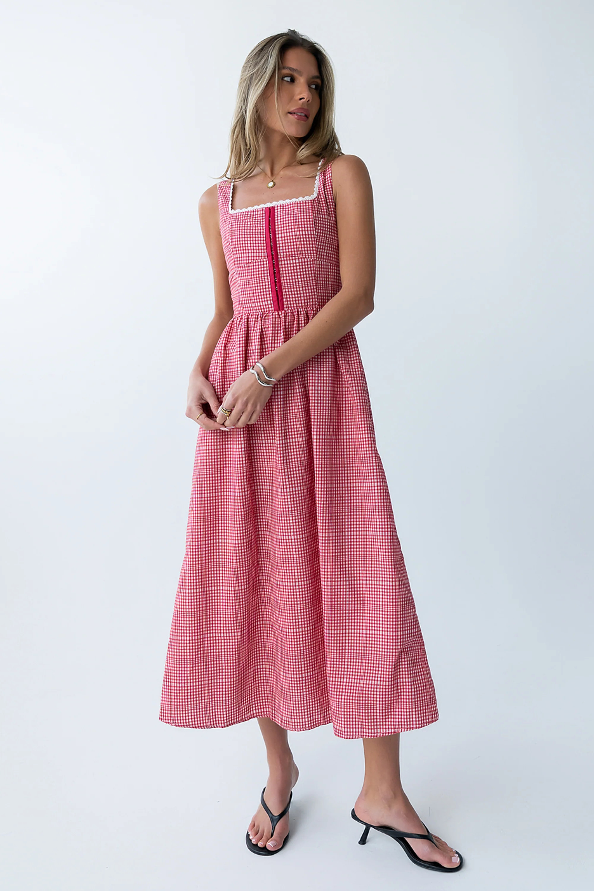 Kenzy Plaid Midi Dress | Böhme US