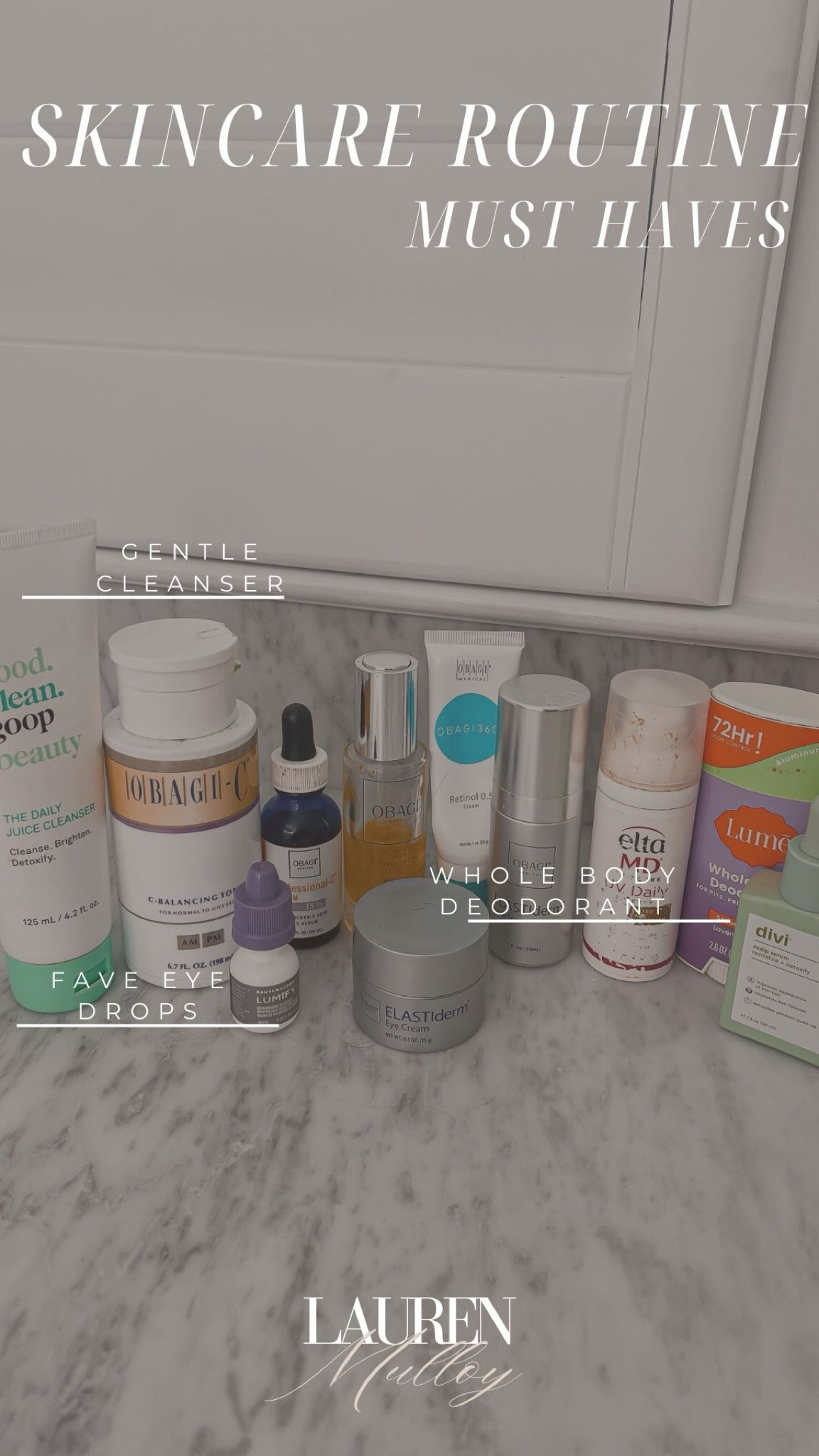 Morning skincare routine essentials🤌🤍✨ 

skincare routine, mom skin care routine, Obagi, divi haircare, lumify eye drops, whole body deodorant, Lauren Mulloy

#LTKBeauty #LTKFindsUnder100
