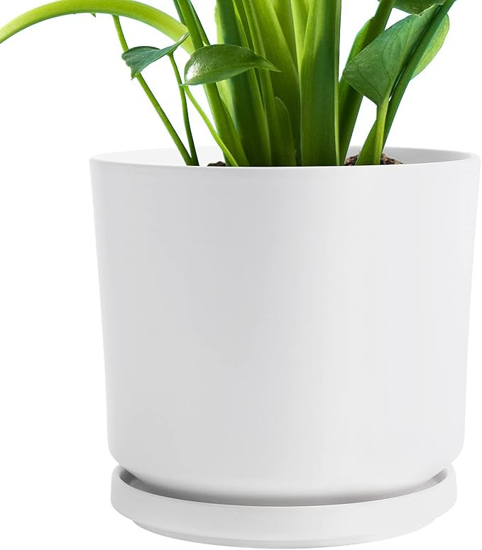 UMIAMOY 5.9inch Cylinder Ceramic Planter Pot - Planter Pot for Indoor Outdoor Plants Flowers - Ce... | Amazon (US)