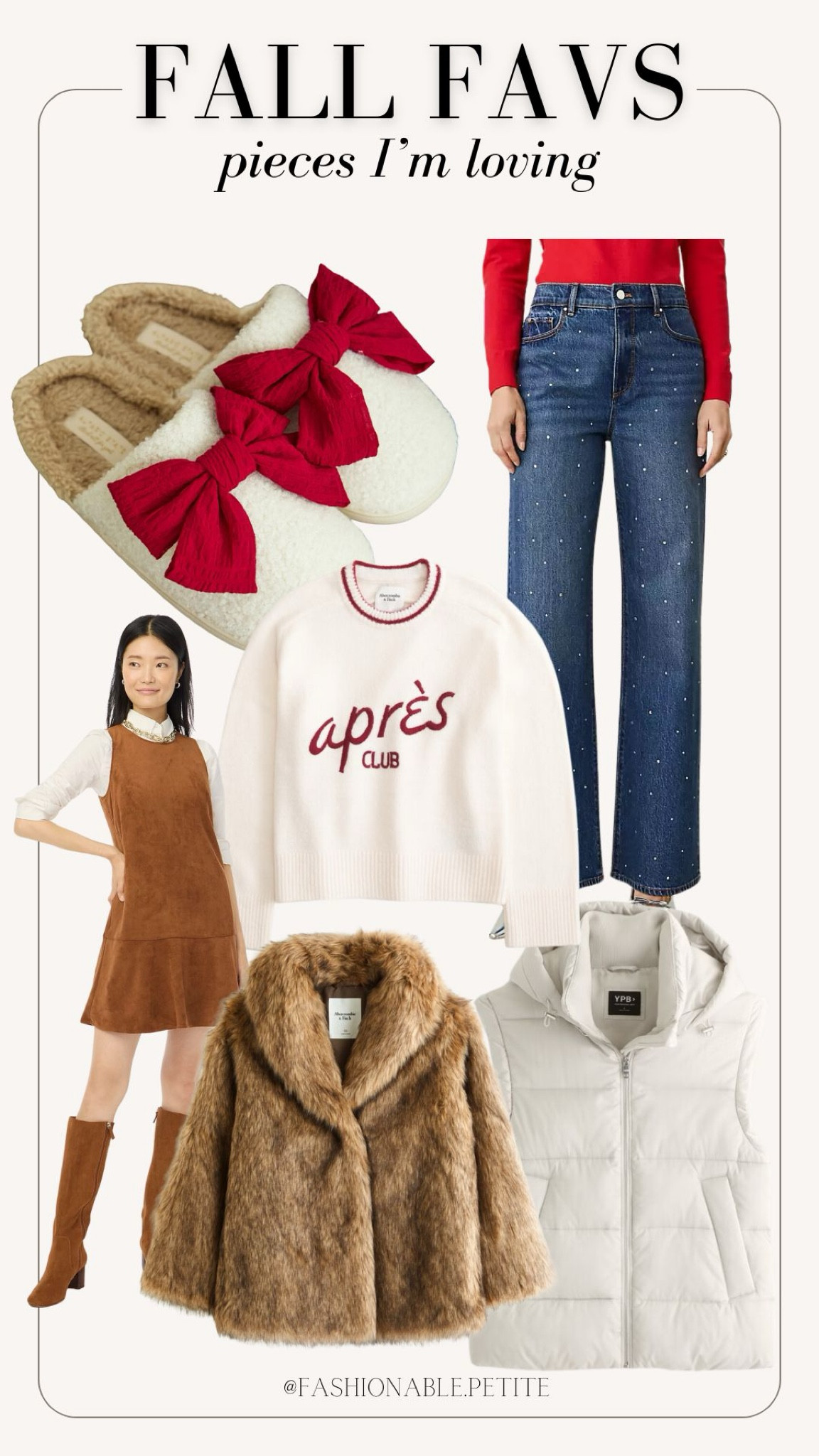 Outfits I’ve been loving lately! From bow slippers to embellished jeans for the holidays! 

Holiday outfit. Embellished jeans, wide leg jeans, faux fur coat, puffer vest, winter outfit, faux suede dress. 

#LTKHoliday #LTKFindsUnder100 #LTKSaleAlert