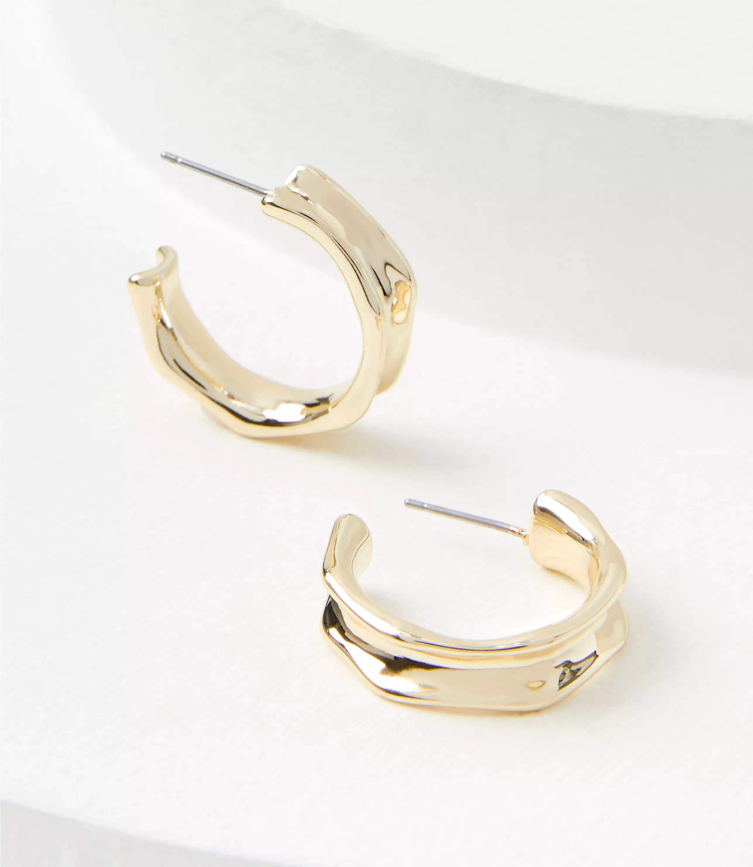 Sculpted Hoop Earrings | LOFT